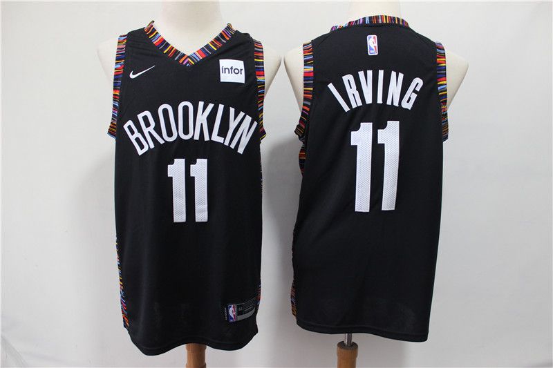 Men Brooklyn Nets #11 Irving Black City Edition Nike NBA Jerseys->brooklyn nets->NBA Jersey